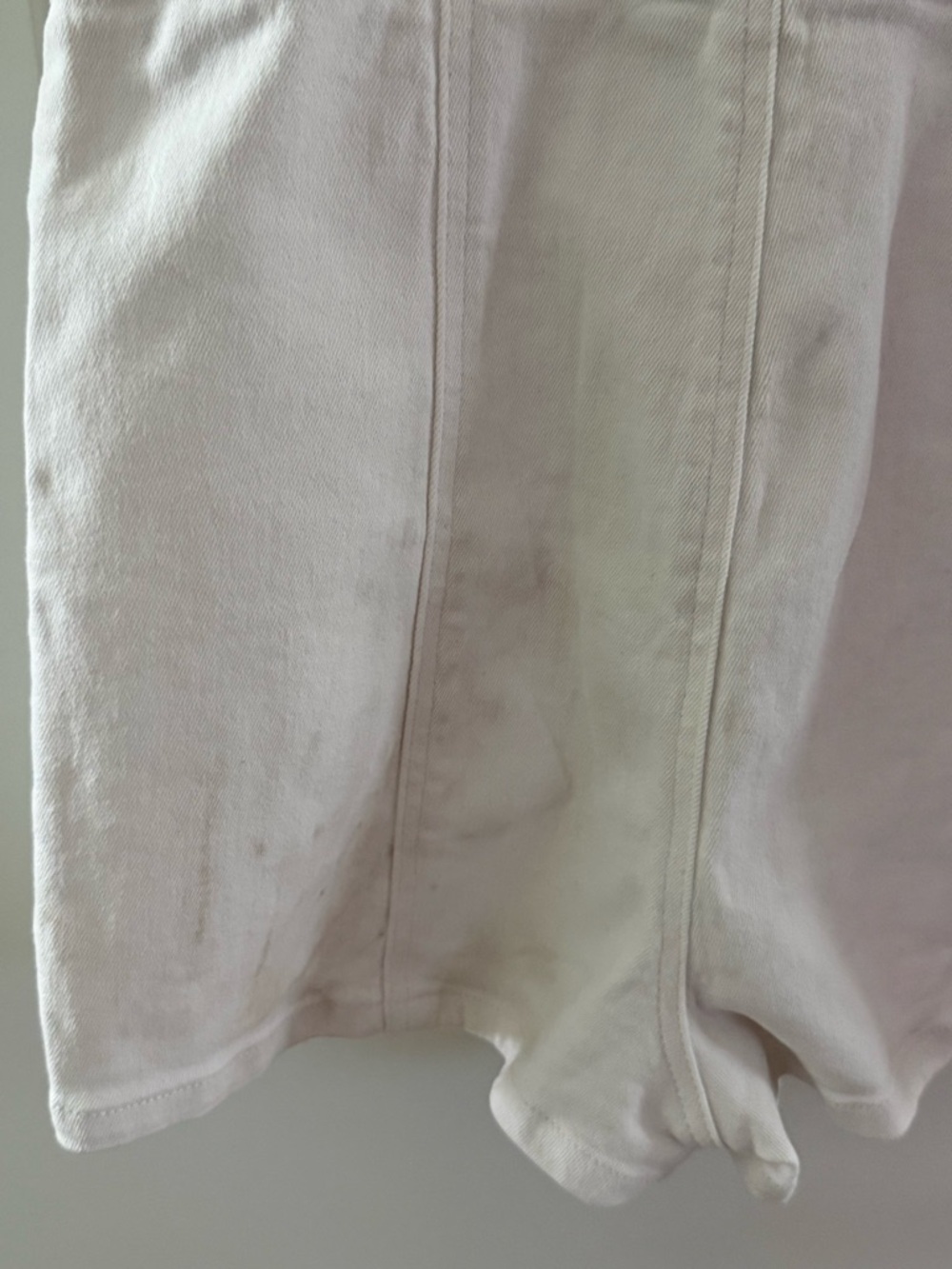 Windsor Denim White Short-Sleeve Romper W/Button-Up Front M - Picture 8 of 12